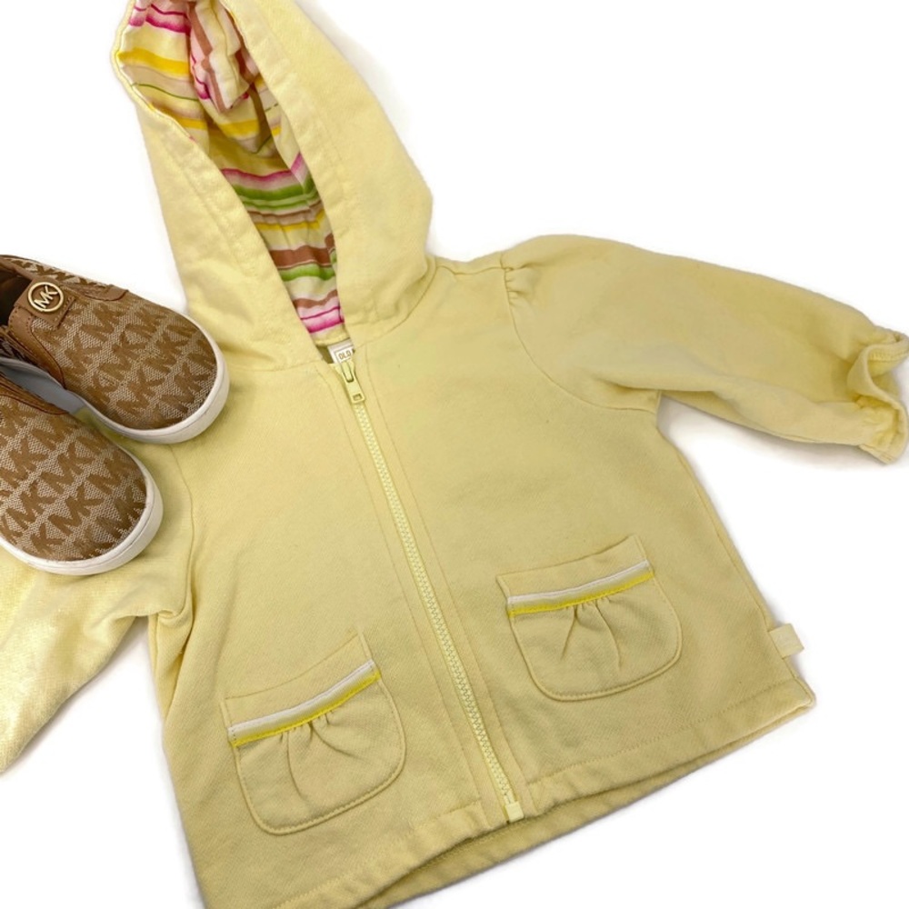 Old Navy Baby Girl Hooded Jacket‎ Pockets Yellow